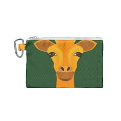 Giraffe Animals Zoo Canvas Cosmetic Bag (small) by Mariart