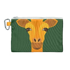 Giraffe Animals Zoo Canvas Cosmetic Bag (large)