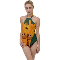 Giraffe Animals Zoo Go With The Flow One Piece Swimsuit