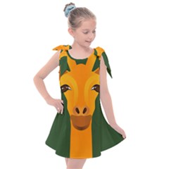 Giraffe Animals Zoo Kids  Tie Up Tunic Dress by Mariart