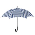 Geometric Shapes Stripes Blue Hook Handle Umbrellas (Medium) View3