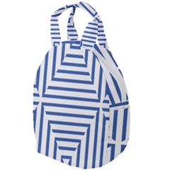 Geometric Shapes Stripes Blue Travel Backpacks