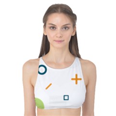 Geometry Triangle Line Tank Bikini Top by Mariart