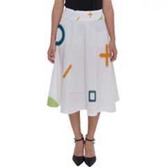 Geometry Triangle Line Perfect Length Midi Skirt