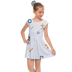 Geometry Triangle Line Kids  Cap Sleeve Dress by Mariart