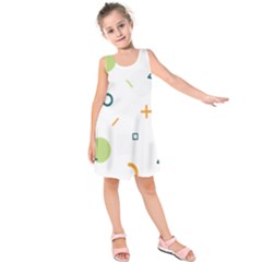 Geometry Triangle Line Kids  Sleeveless Dress by Mariart