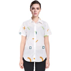 Geometry Triangle Line Women s Short Sleeve Shirt