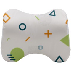 Geometry Triangle Line Head Support Cushion by Mariart