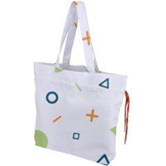 Geometry Triangle Line Drawstring Tote Bag