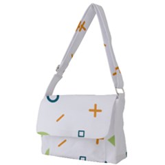 Geometry Triangle Line Full Print Messenger Bag