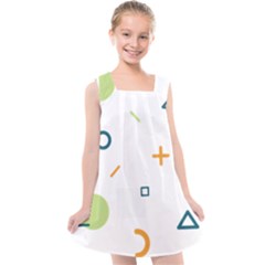 Geometry Triangle Line Kids  Cross Back Dress by Mariart