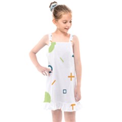 Geometry Triangle Line Kids  Overall Dress by Mariart