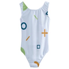 Geometry Triangle Line Kids  Cut-out Back One Piece Swimsuit