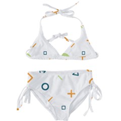 Geometry Triangle Line Kids  Classic Bikini Set