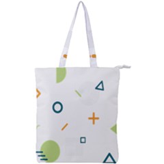 Geometry Triangle Line Double Zip Up Tote Bag