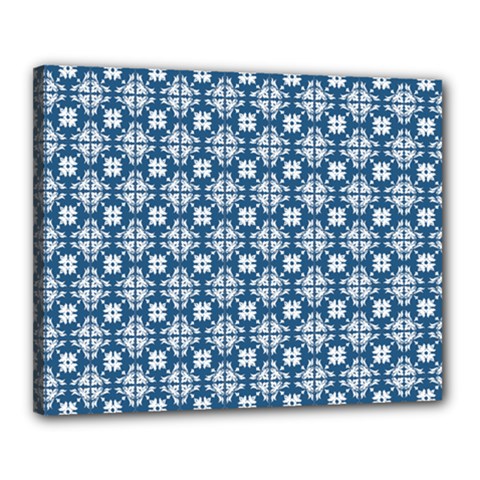 Flower Decorative Ornamental Canvas 20  X 16  (stretched) by Mariart