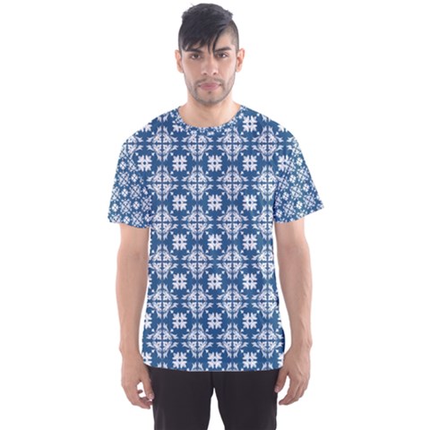 Flower Decorative Ornamental Men s Sports Mesh Tee by Mariart