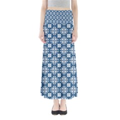 Flower Decorative Ornamental Full Length Maxi Skirt by Mariart