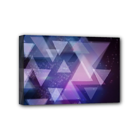 Geometric Triangle Mini Canvas 6  X 4  (stretched) by Mariart