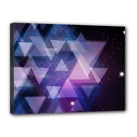 Geometric Triangle Canvas 16  X 12  (stretched) by Mariart