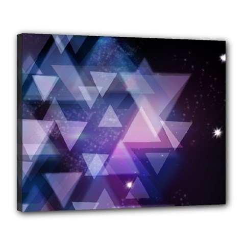 Geometric Triangle Canvas 20  X 16  (stretched) by Mariart