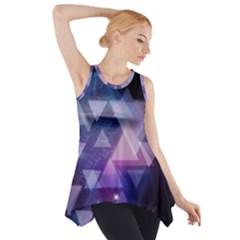 Geometric Triangle Side Drop Tank Tunic by Mariart