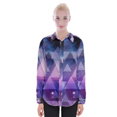 Geometric Triangle Womens Long Sleeve Shirt