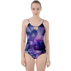 Geometric Triangle Cut Out Top Tankini Set