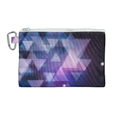 Geometric Triangle Canvas Cosmetic Bag (large)