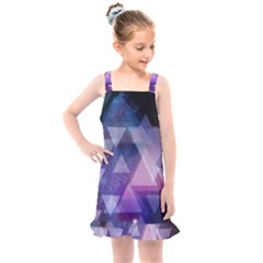 Geometric Triangle Kids  Overall Dress