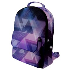 Geometric Triangle Flap Pocket Backpack (small)