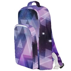 Geometric Triangle Double Compartment Backpack