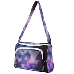 Geometric Triangle Front Pocket Crossbody Bag