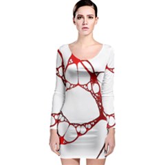 Fractals Cells Autopsy Pattern Long Sleeve Bodycon Dress by Mariart