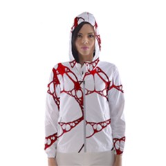 Fractals Cells Autopsy Pattern Hooded Windbreaker (women) by Mariart