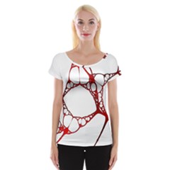 Fractals Cells Autopsy Pattern Cap Sleeve Top by Mariart