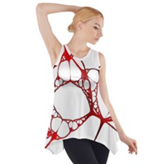 Fractals Cells Autopsy Pattern Side Drop Tank Tunic by Mariart