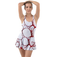 Fractals Cells Autopsy Pattern Ruffle Top Dress Swimsuit by Mariart