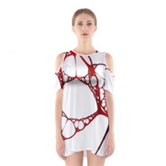 Fractals Cells Autopsy Pattern Shoulder Cutout One Piece Dress by Mariart