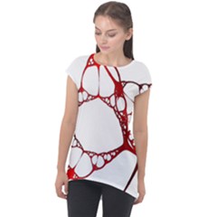 Fractals Cells Autopsy Pattern Cap Sleeve High Low Top by Mariart