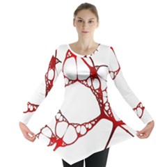 Fractals Cells Autopsy Pattern Long Sleeve Tunic  by Mariart