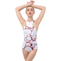 Fractals Cells Autopsy Pattern Cross Front Low Back Swimsuit View1