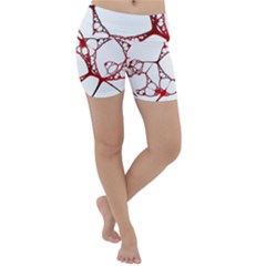 Fractals Cells Autopsy Pattern Lightweight Velour Yoga Shorts by Mariart