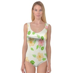 Flowers Leaf Stripe Pattern Princess Tank Leotard  by Mariart