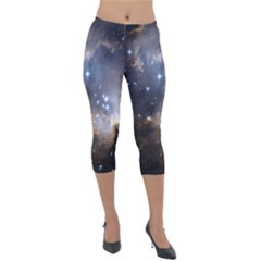 Cosmic Constellation Lightweight Velour Capri Leggings  by WensdaiAmbrose