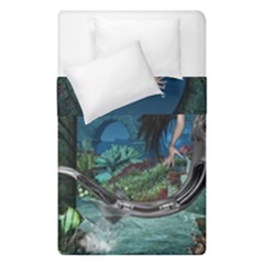 Wonderful Mermaid In The Deep Ocean Duvet Cover Double Side (single Size) by FantasyWorld7