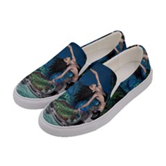 Wonderful Mermaid In The Deep Ocean Women s Canvas Slip Ons by FantasyWorld7