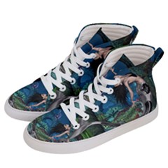 Wonderful Mermaid In The Deep Ocean Women s Hi-top Skate Sneakers by FantasyWorld7