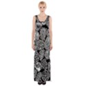 Black & White Paisley Maxi Thigh Split Dress View1