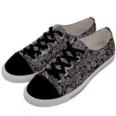 Black & White Paisley Men s Low Top Canvas Sneakers by WensdaiAmbrose